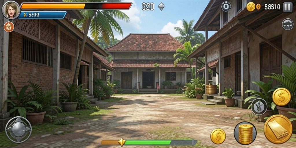 Screenshot menunjukkan aksi mendebarkan dalam PP123.